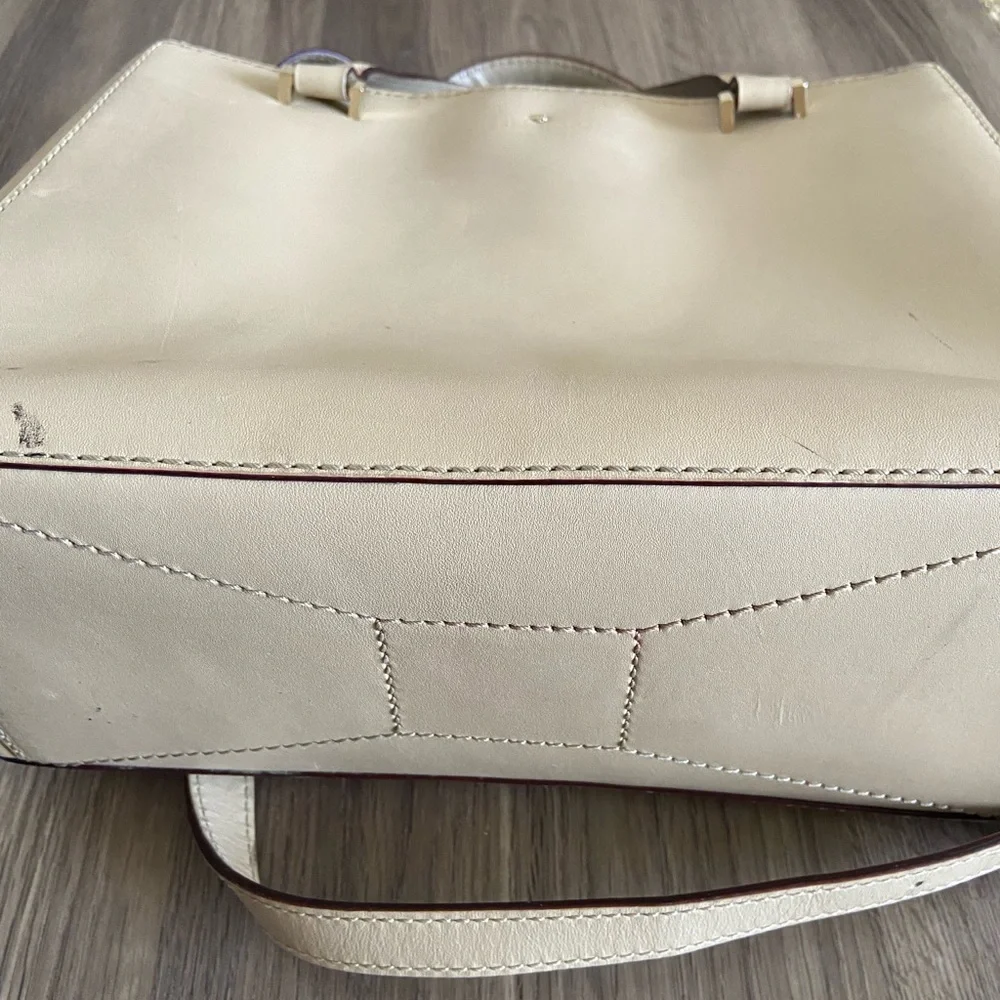 Kate Spade Cream Leather Tote